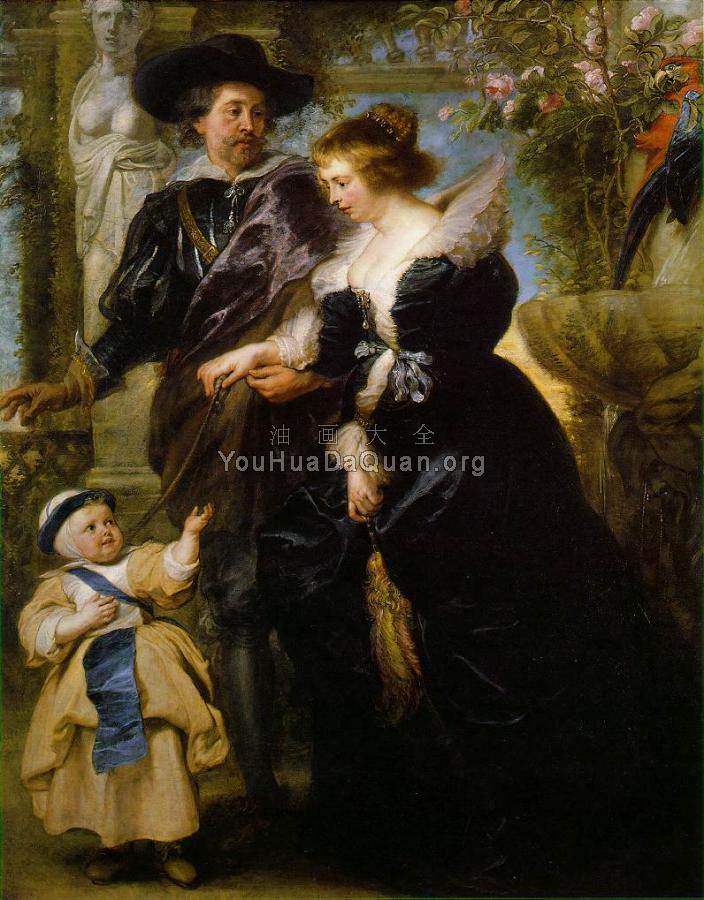 Rubens, his wife Helena Fourment, and their son Peter Paul - 彼得·保罗·鲁本斯
